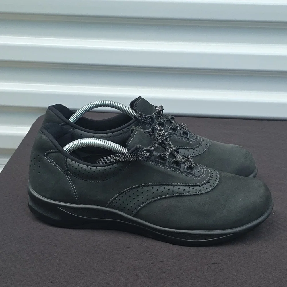 SAS Womens 11 M Sneaker Walk Easy Charcoal‎ Grey Nubuck Walking Shoes  Comfort